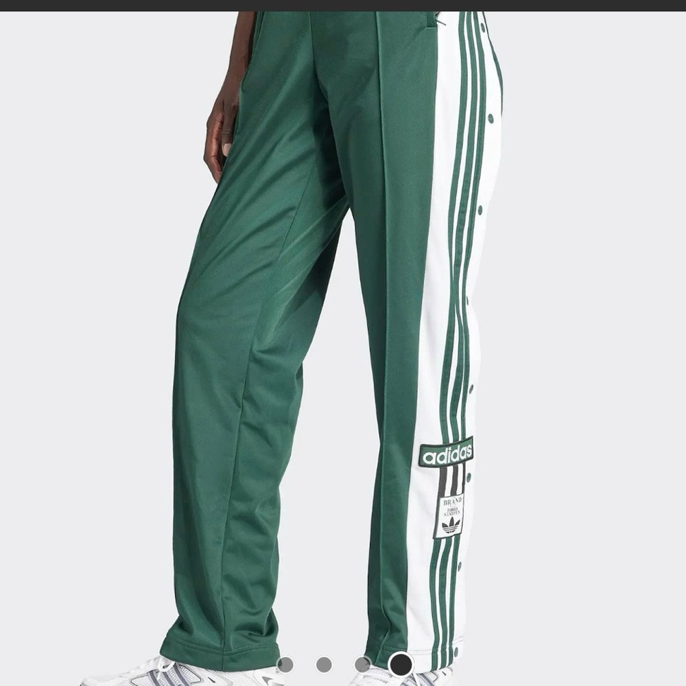 Adidas green track pants
